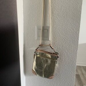 Coach gold crossbody